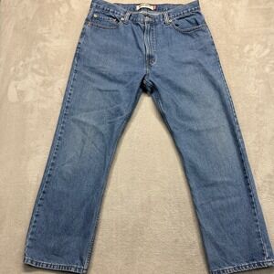 Levi's 505 Jeans Men 38x30 Blue Regular Fit Medium Wash Denim Casual Comfort Y2K